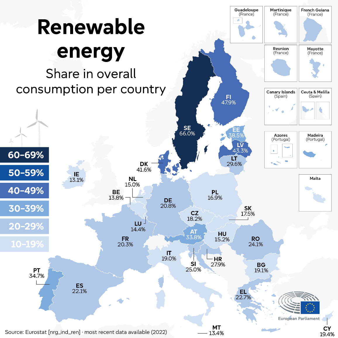 renewable energy map EU